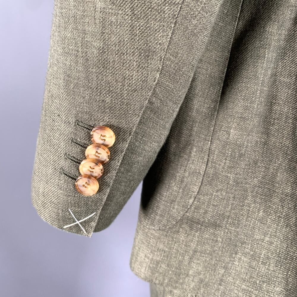 SOLBIATI Size 40 Green Olive Linen Notch Lapel Suit - Picture 4 of 12